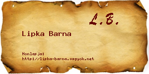 Lipka Barna névjegykártya